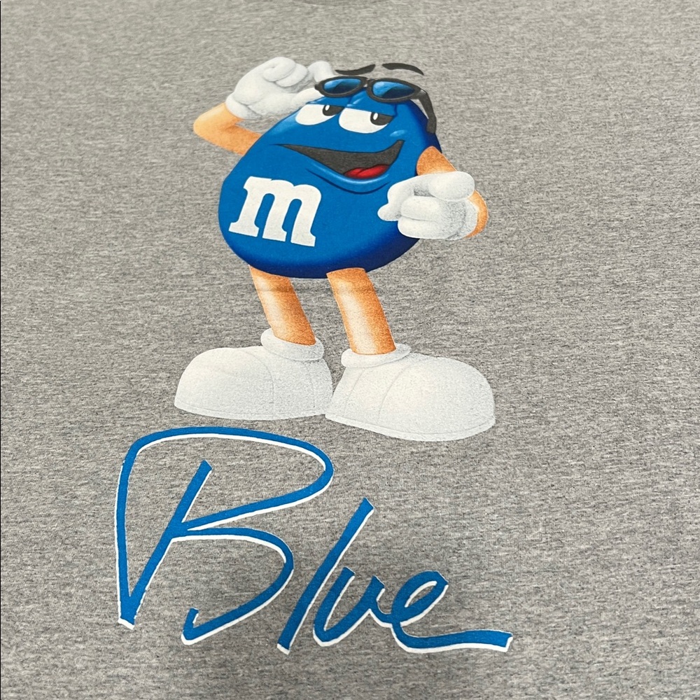 Vintage 2011 , M&M'S Blue Character Gray T-Shirt - Picture 2 of 9